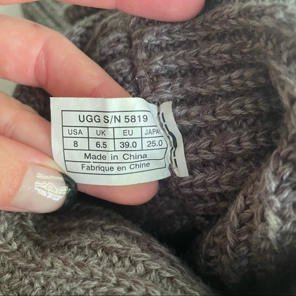 Classic Cardy Gray Womens Ugg boots Sz 8 US - Picture 8 of 9